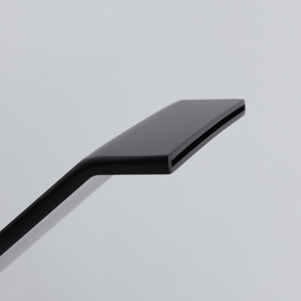 Moda Matte Black Waterfall Widespread Bathroom Sink Faucet Square Double Handle