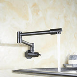 Modern Single Wall-mounted Retractable Faucet Cold Only with Dual Swing Joints