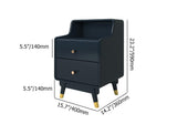 Blue Nightstand Modern Nightstand Stylish Bedside Table with 2 Drawers with Shelf