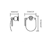 Charles Luxury Wall Mounted Solid Brass Clear Crystal Bathroom Toilet Paper Holder