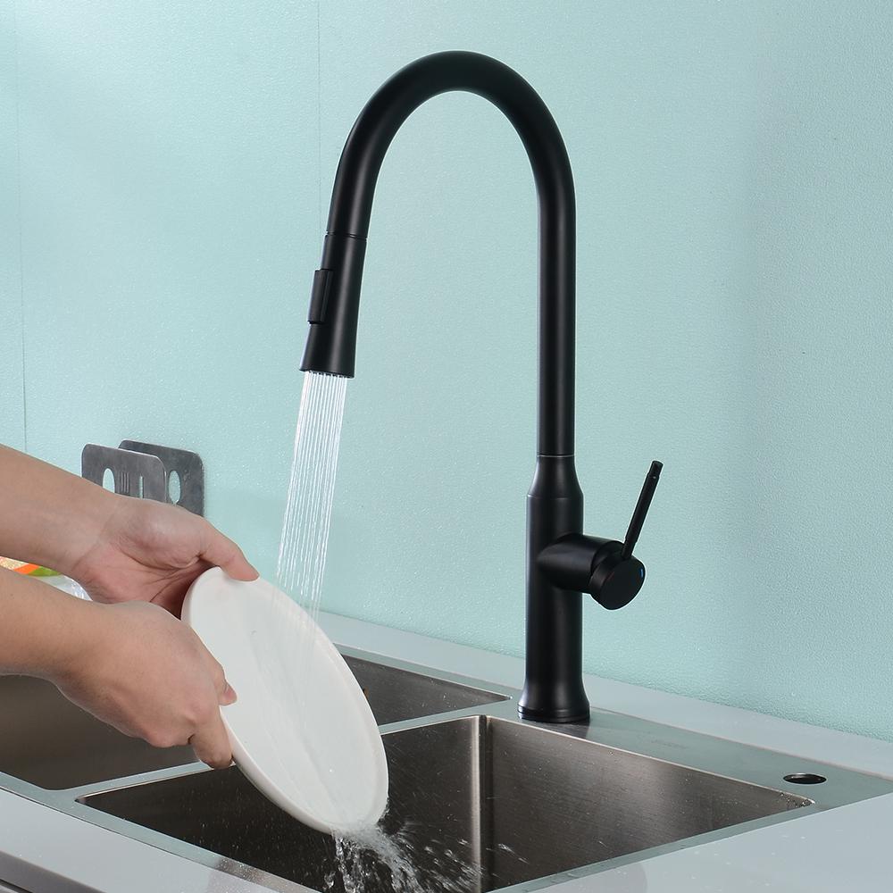 Kitchen Faucet with Sprayer Pull Down Touch Faucet Brushed Nickel Stainless Steel