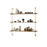 3-Tier Luxury Floating Shelves Wooden Wall Shelf Wall Mounted Shelves