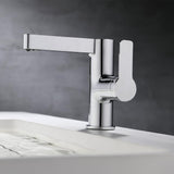 Modern Black Single Hole Bathroom Sink Faucet Intelligence Temperature Digital Display