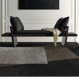 5' x 8' Designer Modern Style Rectangular Black Geometric and Physics Area Rug