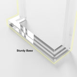 Savea 47.2" Modern Rectangular Clear Tempered Glass Office Writing Desk
