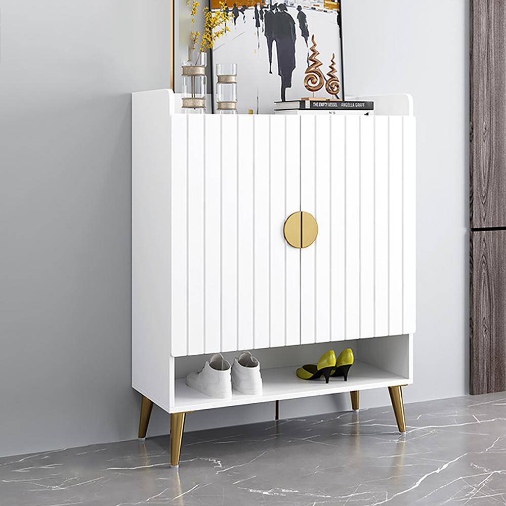 Nordic Gray Shoe Cabinet 4 Shelves Entryway Shoe Cabinet