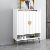 Nordic Gray Shoe Cabinet 4 Shelves Entryway Shoe Cabinet