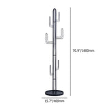 70.9" Clothing Rack Bedroom Entryway Coat Rack Freestanding Cactus Hall Tree in Green
