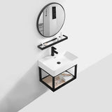 20" Modern Floating Bathroom Vanity with Single Sink and Shelf Space Saving