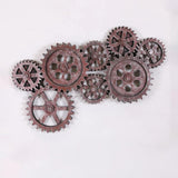 Industrial Distressed Wall Decor with Gear Design in HDF