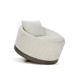 Modern Beige Linen Upholstered Accent Chair with Stainless Steel Legs-Chairs & Recliners,Furniture,Living Room Furniture