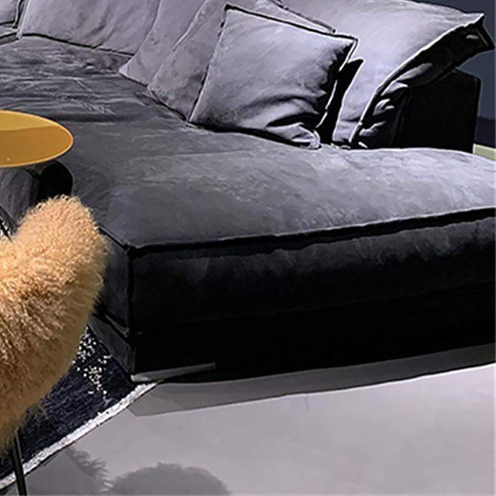 Modern Dark Gray Living Room Sectional Sofas-Furniture,Living Room Furniture,Sectionals