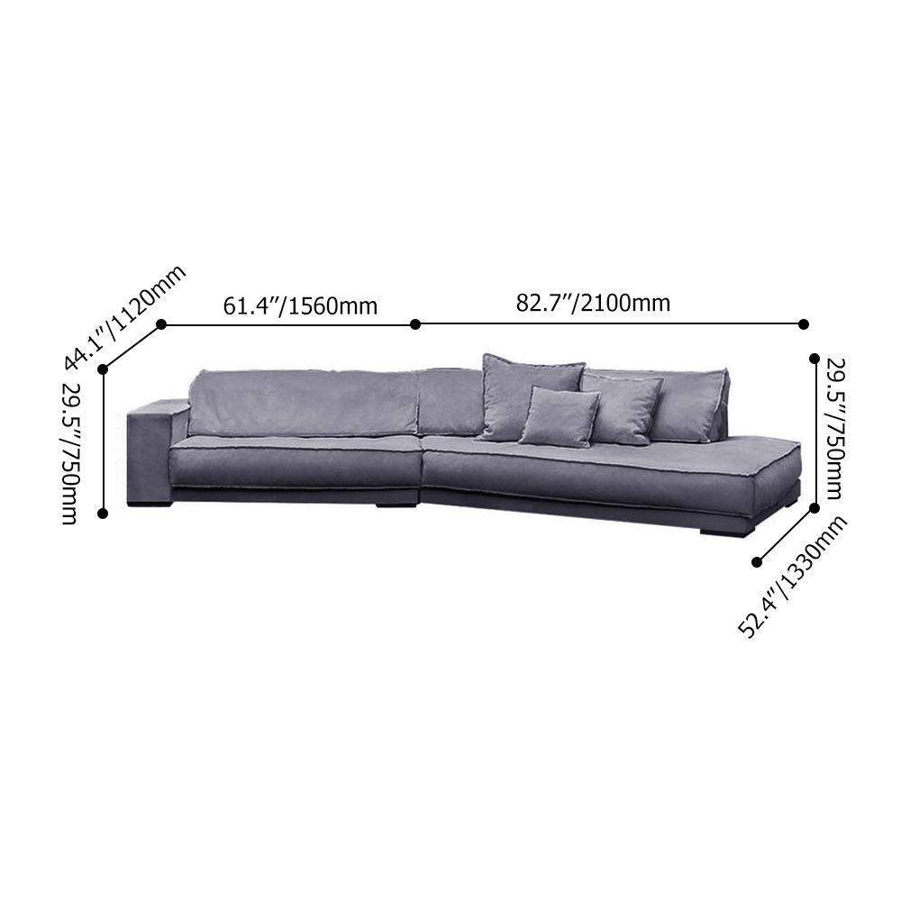 Modern Dark Gray Living Room Sectional Sofas-Furniture,Living Room Furniture,Sectionals