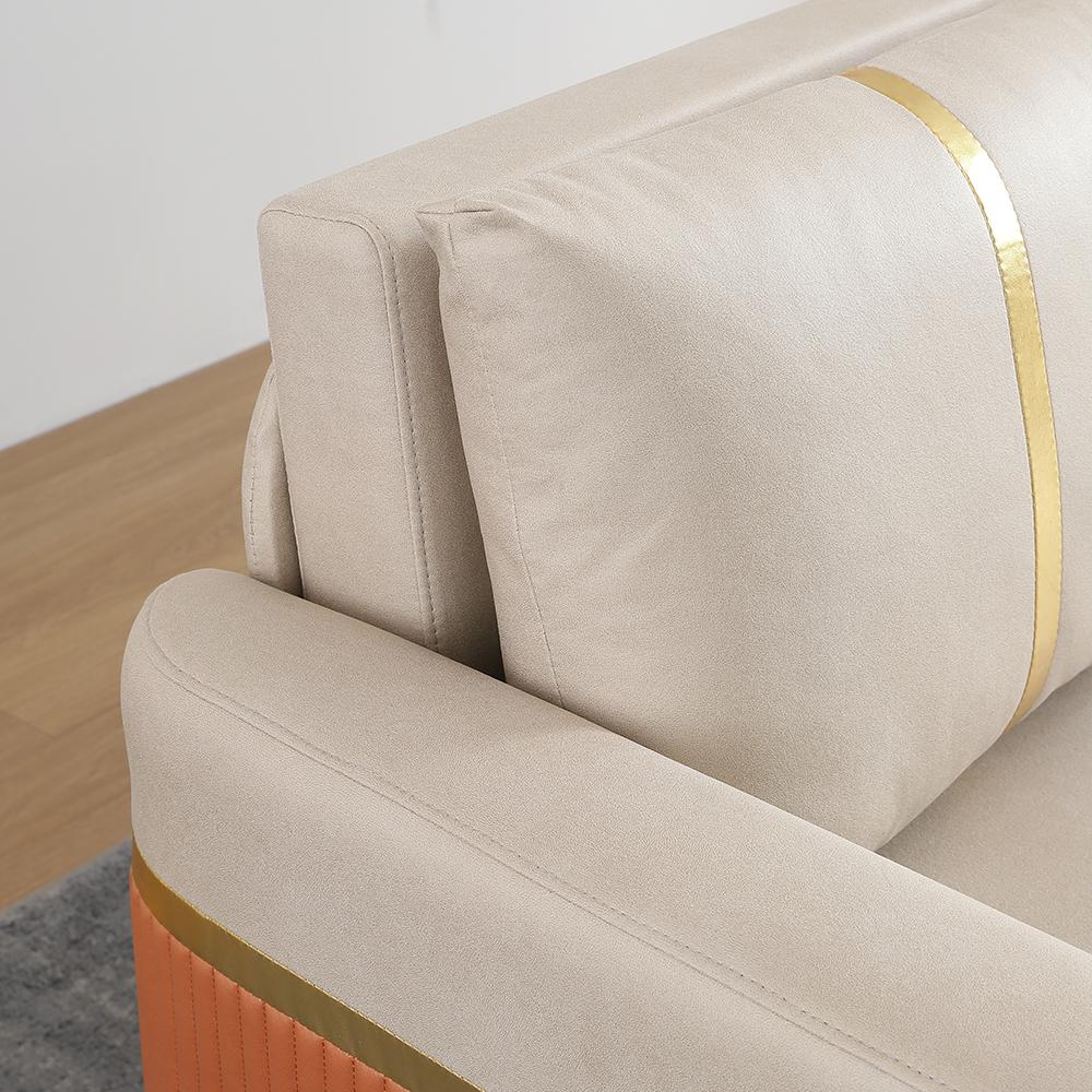 79" Full Sleeper Sofa Bed with Storage Upholstered Convertible Cotton & Linen
