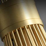 Modern 1-Light Wheat-Straw Pendant Light with Adjustable Cable in Brass