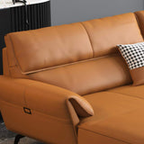 126" Modern L-Shaped Orange Upholstered Sectional Sofas with Chaise-Richsoul-Furniture,Living Room Furniture,Sectionals