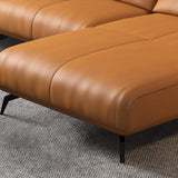 126" Modern L-Shaped Orange Upholstered Sectional Sofas with Chaise-Richsoul-Furniture,Living Room Furniture,Sectionals
