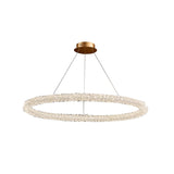 Postmodern Circle Crystal LED Pendant Light with Adjustable Cables