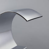 Mooni Chrome Waterfall Spout 2 Crystal Handle Widespread Bathroom Sink Faucet