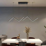 Gold LED Island Light Fixture 2-Light Geometric Kitchen Pendant Light