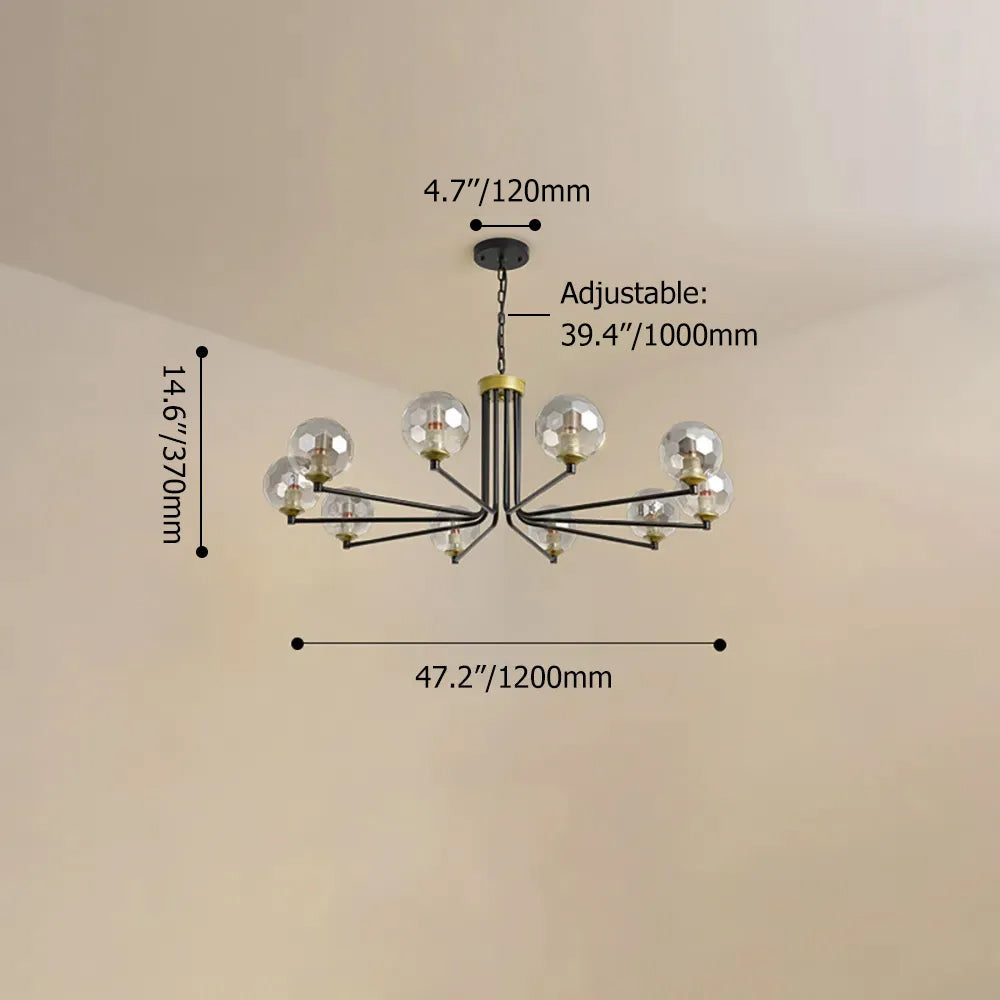 Modern Linear Shaded Postmodern 6/8/10-Light Chandelier 40W Warm White Lighting