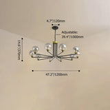 Modern Linear Shaded Postmodern 6/8/10-Light Chandelier 40W Warm White Lighting