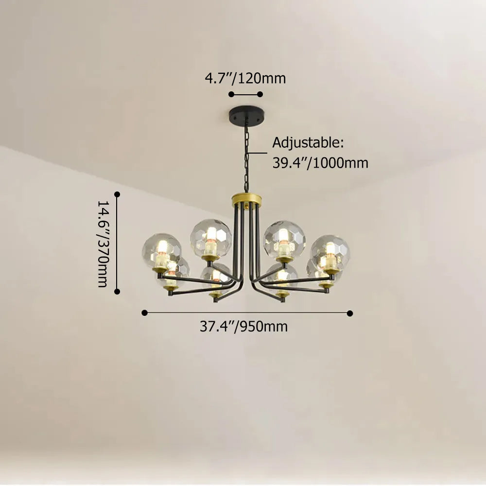 Modern Linear Shaded Postmodern 6/8/10-Light Chandelier 40W Warm White Lighting