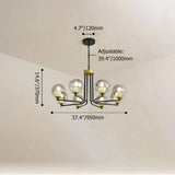 Modern Linear Shaded Postmodern 6/8/10-Light Chandelier 40W Warm White Lighting