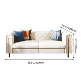 86.6" Modern White Leath-aire Upholstered Sofa & Chair Living Room Set of 2-Richsoul-Furniture,Living Room Furniture,Living Room Sets