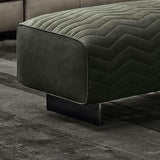 43" Modern Green Leath-Aire Ottoman Footstool-Richsoul-Furniture,Living Room Furniture,Ottomans & Benches