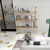 3-Tier Luxury Floating Shelves Wooden Wall Shelf Wall Mounted Shelves