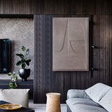 Nordic Style 3D Hanging Wall Decor Wooden Sandstone Carving Decorative Relief Painting