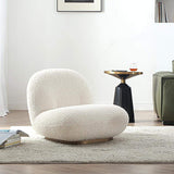 Off-White Lamb Wool Floor Sofa Lounge Chair Soft Cushion Single Sleeper-Richsoul-Chairs & Recliners,Furniture,Living Room Furniture