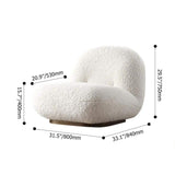 Off-White Lamb Wool Floor Sofa Lounge Chair Soft Cushion Single Sleeper-Richsoul-Chairs & Recliners,Furniture,Living Room Furniture