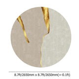 5' x 5' Circular Modern & Creative & Light Luxury Khaki Area Aug