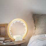 Postmodern Circle Crystal Table Lamp in Gold with Built-in LED