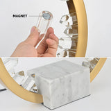 Postmodern Circle Crystal Table Lamp in Gold with Built-in LED