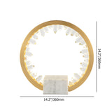 Postmodern Circle Crystal Table Lamp in Gold with Built-in LED