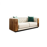 Modern Beige Faux Leather Tufted Sofa & Loveseat Living Room Set of 3-Richsoul-Furniture,Living Room Furniture,Living Room Sets