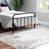5' x 8' Modern Abstract Ink Painting Multi-colored Rectangle Area Rug