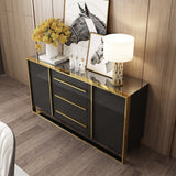 59" Glossy White Buffet & Sideboard with 3 Drawers & 2 Doors