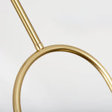 Modern Pendant Light Glass Globe 2-Light U-Shaped in Gold for Living Room and Bedroom