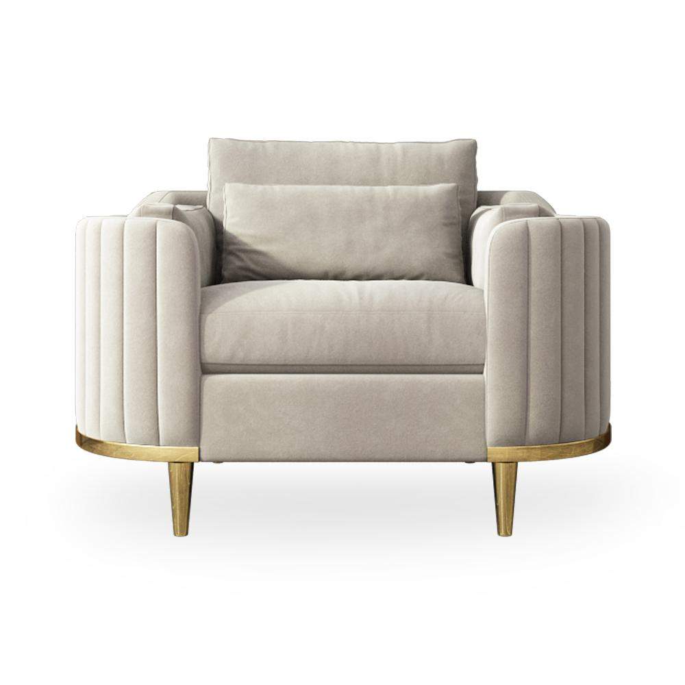 Modern Living Room Sets Green Velvet Upholstered Chair & Loveseat & Sofa 3 Pieces-Richsoul-Furniture,Living Room Furniture,Living Room Sets