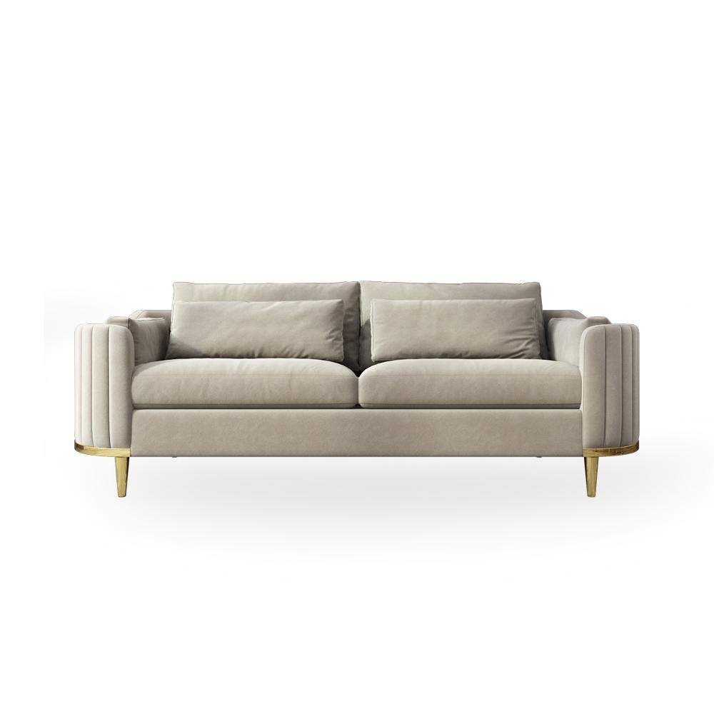 Modern Living Room Sets Green Velvet Upholstered Chair & Loveseat & Sofa 3 Pieces-Richsoul-Furniture,Living Room Furniture,Living Room Sets