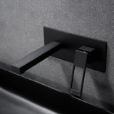 Modern Brushed Gold Wall Mount Bathroom Sink Faucet Solid Brass