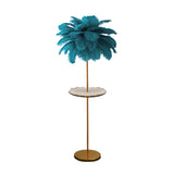 Pink Feather Gold Floor Lamp Unique Tree Standing Lamp