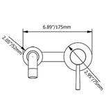 Stev Solid Brass Modern Wall-Mount Bathroom Sink Faucet with Single Handle in Matte Black