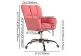 Modern Office Chair Upholstered Cotton & Linen Swivel Task Chair Height Adjustable