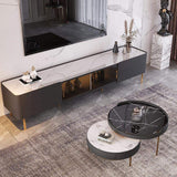 Stone Top TV Stand & Coffee Table Set with 3 Drawers and 2 Doors-Richsoul-Furniture,Living Room Furniture,Living Room Sets