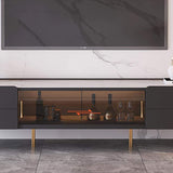 Stone Top TV Stand & Coffee Table Set with 3 Drawers and 2 Doors-Richsoul-Furniture,Living Room Furniture,Living Room Sets